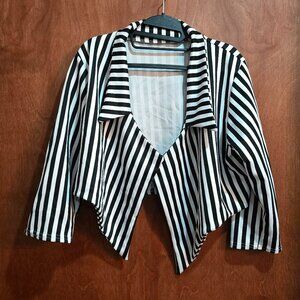 Unique Cropped Striped Jacket. Halloween! Women's L.